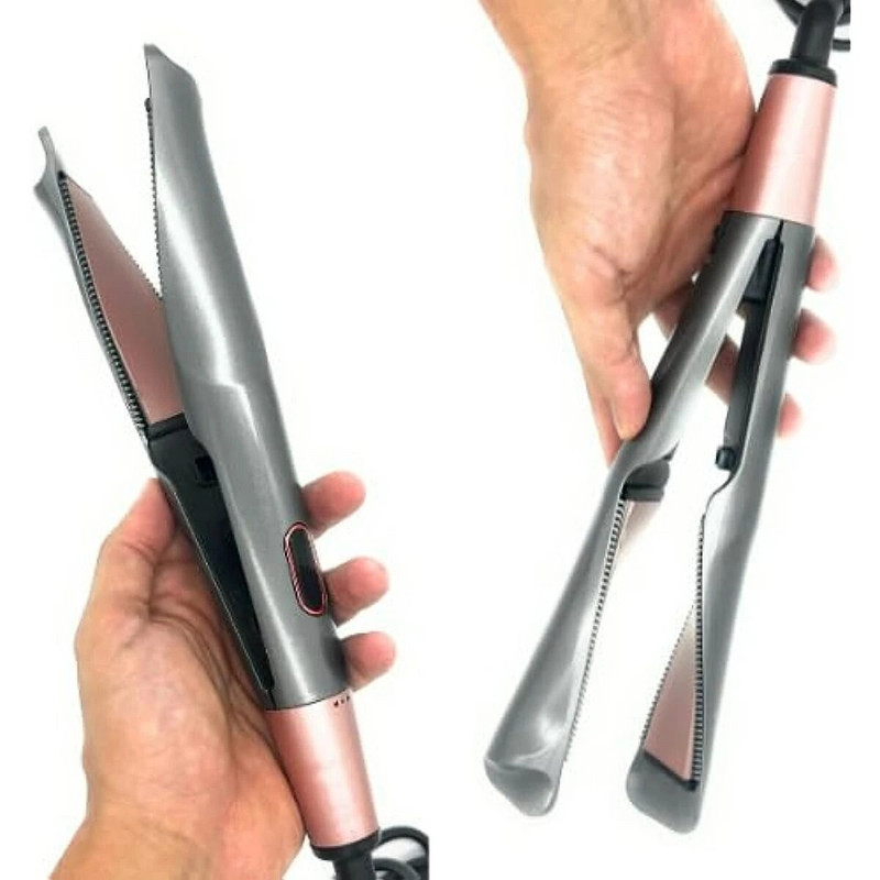 Pegla za kosu i uvijač 2 u 1 keramički turmalin Twist ravnanje kovrčavi alat za oblikovanje kose glačalo dvostruki napon