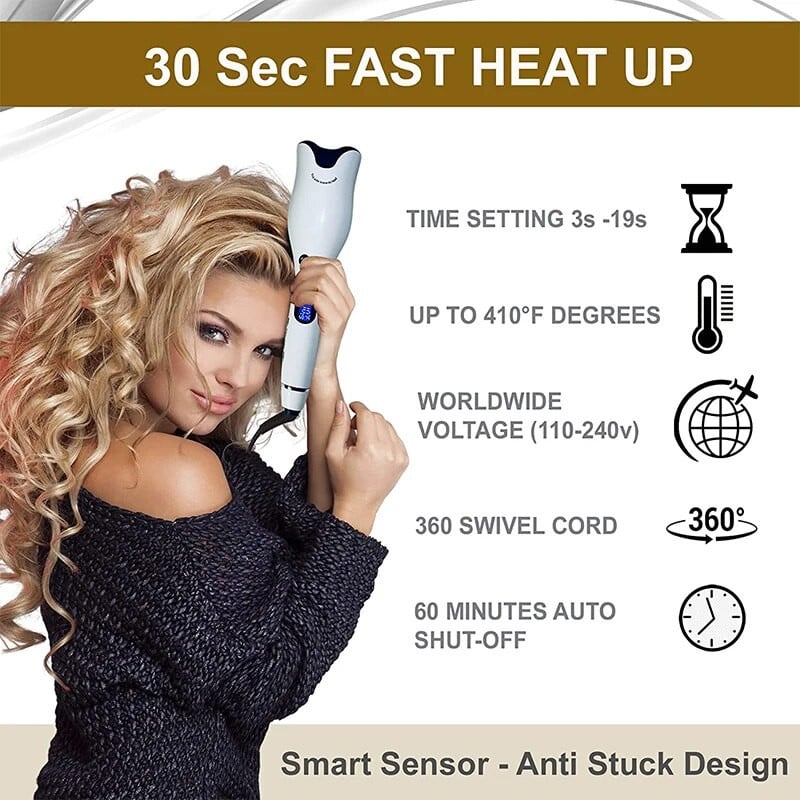 Automatinis plaukų suktukas Daugiafunkcinis bangas Keramika Rožės garbanoti plaukų lazdelės Profesionalios formavimo priemonės Lazdelės garbanojimo geležis