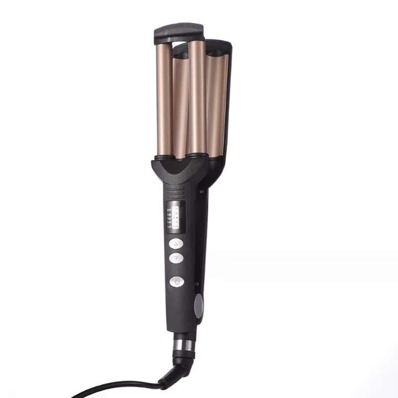 Nauji trigubos statinės plaukų suktukai kiaušinių bangų lazdele spyruokliniai keraminiai garbanojimo geležies ritinėliai formavimo įrankiai