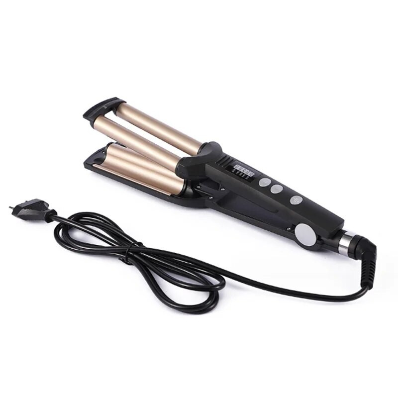 Nauji trigubos statinės plaukų suktukai kiaušinių bangų lazdele spyruokliniai keraminiai garbanojimo geležies ritinėliai formavimo įrankiai