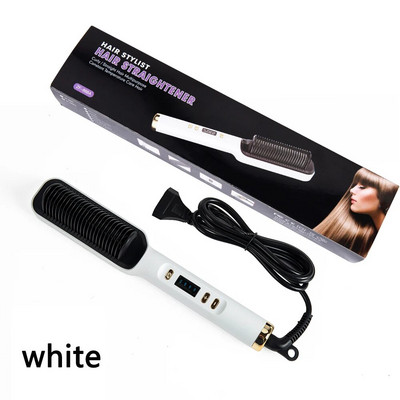 Jeftina češalj za kosu s toplim zrakom za ravnanje kose 2 u 1 češalj s vrućim češljem za kosu u stilu četke s vrućim zrakom četka za glačanje glačala za kosu