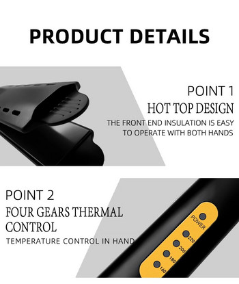 Професионален инструмент за оформяне на права коса с турмалинова керамична нагревателна плоча с термична производителност за бързо загряване