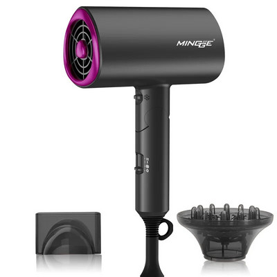 Népszerű összecsukható hajszárító 1800 W kék fény negatív ion szuper csendes US/EU/UK/Plug 110V/220V Otthoni fodrász ajánlott