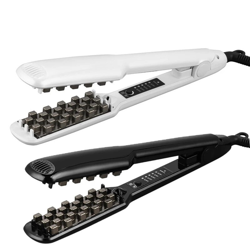 3D tinklelis Hair Crimper Iron Volumizer Keraminiai Profesionalūs Plaukai Pūkuotas gofruotas suktukas Plokščias geležinis kukurūzų plaukų įtvaras