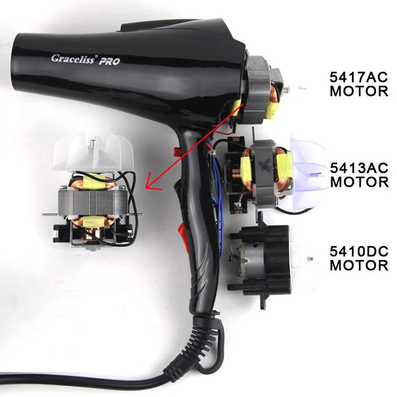 Pravo profesionalno snažno sušilo za kosu od 2300 W, brzo zagrijavanje, podešavanje toplote i hladnoće, ionsko sušilo za kosu za upotrebu u frizerskom salonu