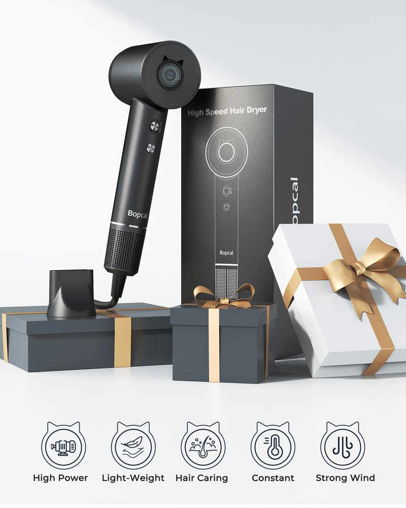 110000 okretaja u minuti Sušilo za kosu Sušilo za kosu velike brzine Negativni ion Njega kose 36 m/s 1600 W sa zaslonom osjetljivim na dodir Brzo sušenje za muškarce Žene