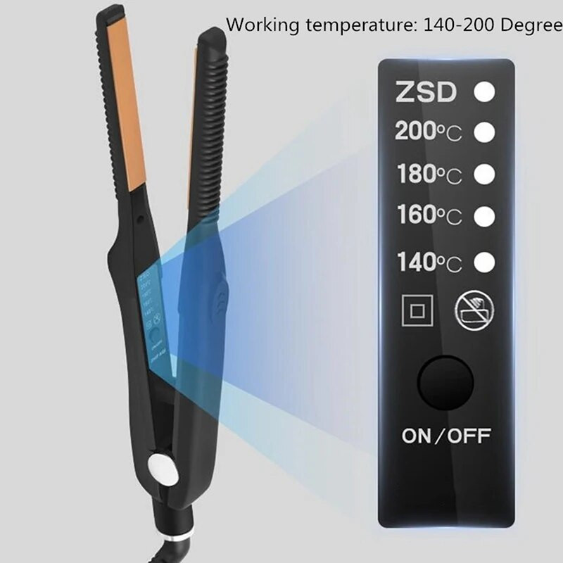 Kratka kosa Uska pegla za kosu 2 u 1 Pegla za kosu i uvijač za kosu Prijenosna keramička turmalinska pegla za ravnanje Alat za oblikovanje