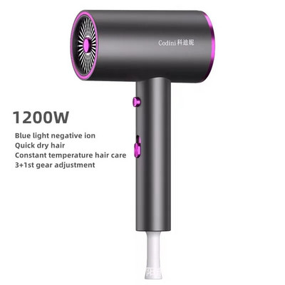 Novo brzo sušilo za kosu 2000 W, tiha njega kose velike snage, pakiranje poklon kutije s negativnim ionima plavog svjetla za dom/frizerske salone