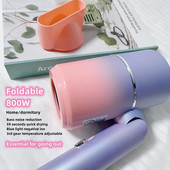 Novo sklopivo sušilo za kosu SAD/EU/UK utičnica 110V/220V niskošumno plavo svjetlo s negativnim ionima Sklopivo sušilo za kosu za spavaonice u kućanstvu