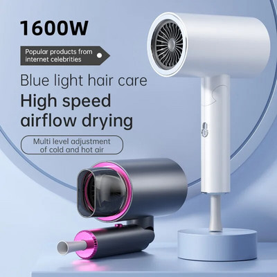 Amazon 110V/220V Foldable Hair Dryer American/European/British Standard High Power Quick Drying Blue Light Hair Care Hair Dryer