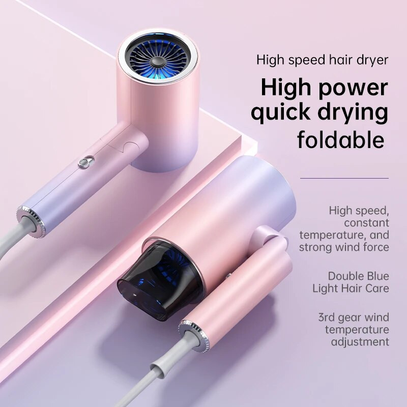 Amazon 110V/220V sklopivi fen za kosu američki/europski/britanski standard velike snage brzo sušenje plavo svjetlo Hair Care sušilo za kosu