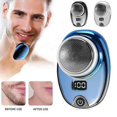 Elektrinis barzdos peilis skustuvas plaukų kirpimo skutimosi mašina vyrų kirpimo mašinėlė vandeniui atspari vyrų skutimosi mini nešiojama plaukų priežiūra