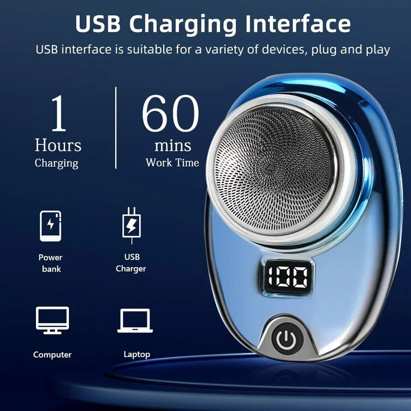 Ηλεκτρικό μαχαίρι γενειάδας ξυριστική μηχανή ξυριστική μηχανή κοπής μαλλιών Ανδρική κουρευτική ξυριστική μηχανή αδιάβροχη ανδρική ξυριστική μίνι φορητή περιποίηση μαλλιών