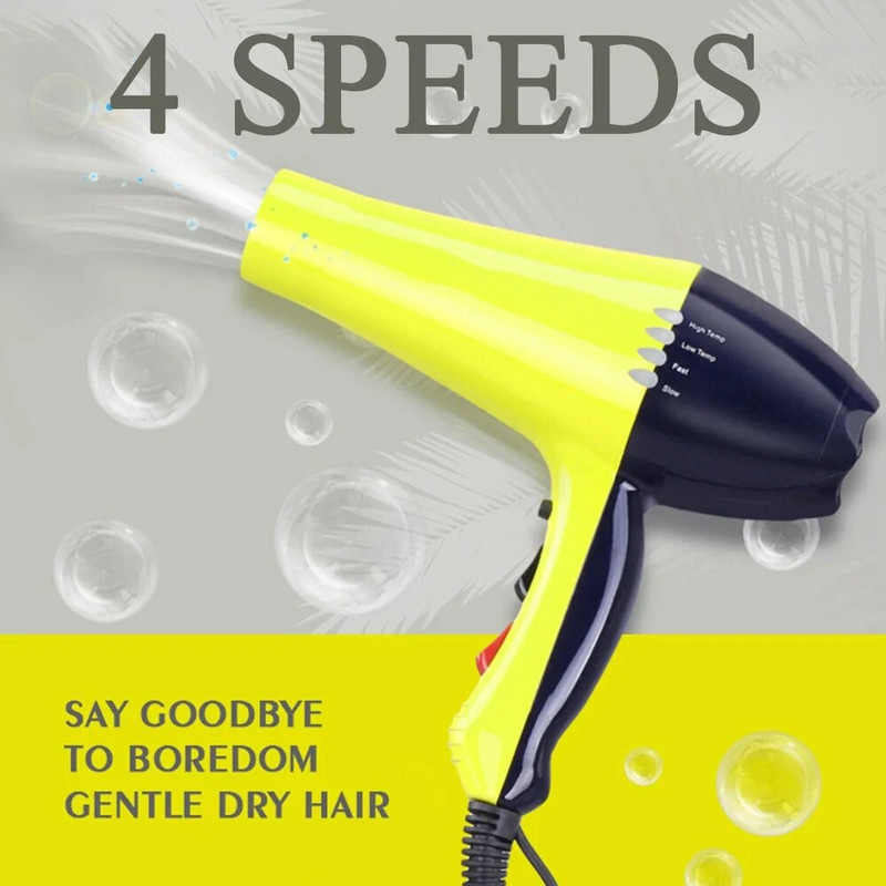 Profesionalno sušilo za kosu od 6000 W, anionsko sušilo za kosu, velika brzina, jak vjetar, 4 stupnja prijenosa, tiho, lagano puhalo s 2 mlaznice