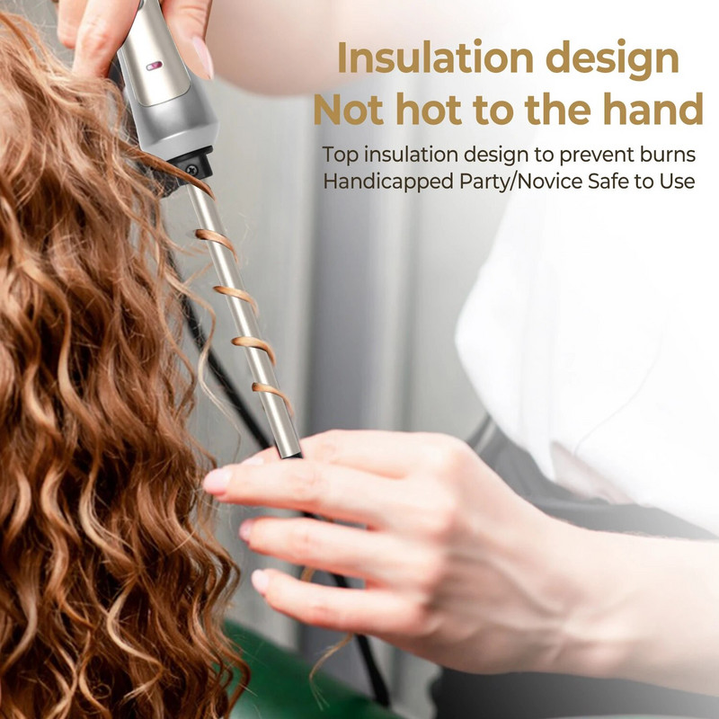 Uvijač za kosu 9 mm štapić za uvijače Profesionalne štipaljke za kovrčave keramičke električne uvijače za kosu Salon Alati za oblikovanje Mala pegla za uvijanje kose