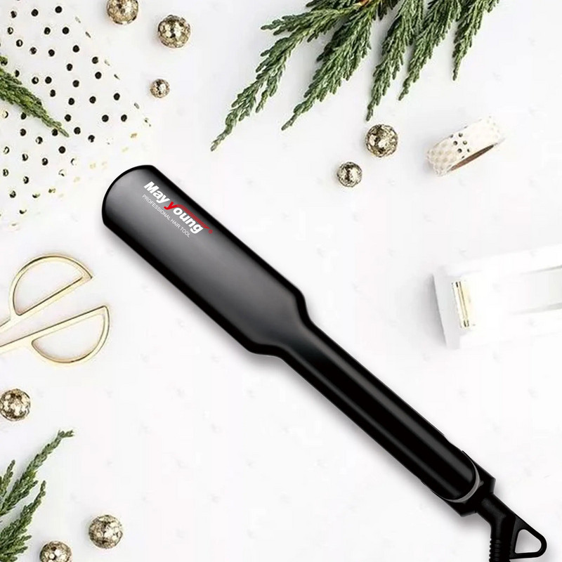 450 ℉/230 ℃ Extra hosszú titán széles lemezek Ultra vékony haj Lapos vas hajvasaló