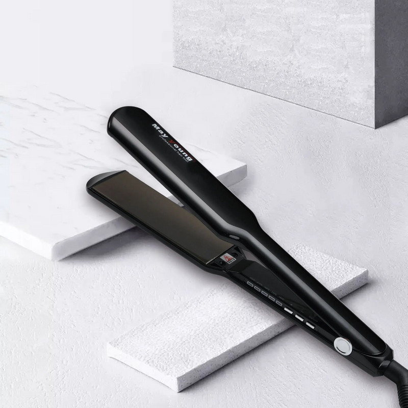 450 ℉/230 ℃ Extra hosszú titán széles lemezek Ultra vékony haj Lapos vas hajvasaló