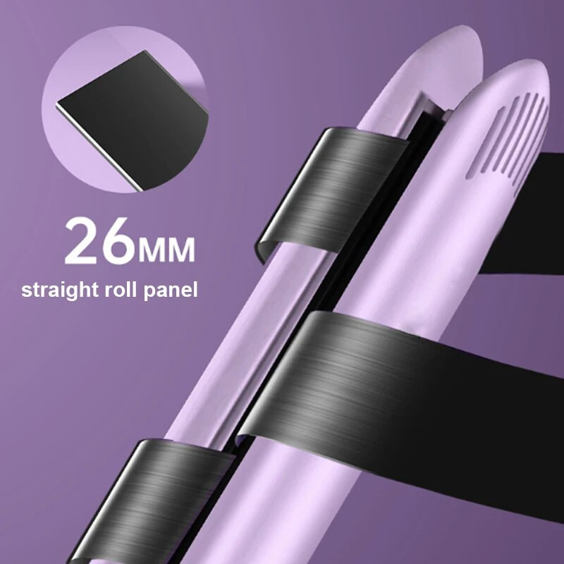 26MM Negative Ion Pegla za kosu Twist Straightening Curling Iron Pro Anti-scald Keramička glazura Brzo zagrijavanje Styling Flat Iron