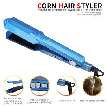 Επαγγελματικό ισιωτικό μαλλιών Κεραμικό επίπεδο σίδερο Γρήγορη θέρμανση 470 F Hair Straightening Styler Wide Plate Hair Iron Iron