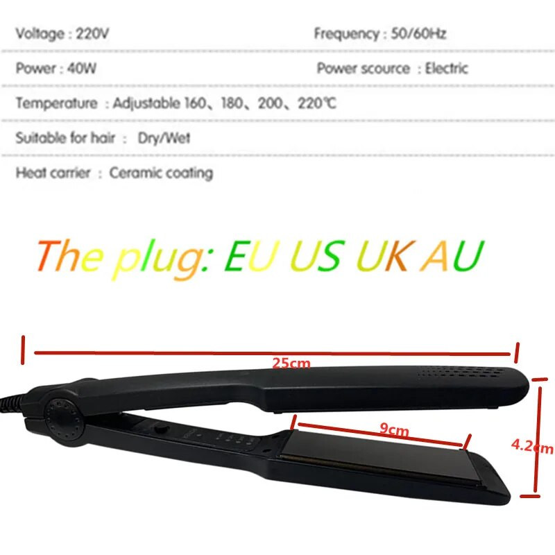 Pegla za kosu, suha i mokra, udlaga za ravnu kosu, digitalni zaslon, tip negativnih iona, zračne šiške, kovrčava kosa, ravna kosa