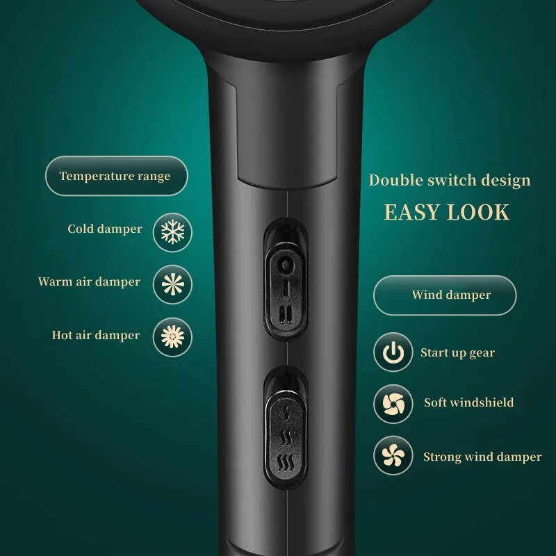 Profesionalno sušilo za kosu visoke snage, konstantna temperatura, brzo sušenje, njega kose, sklopivi alat za modeliranje kućanskih frizerskih salona