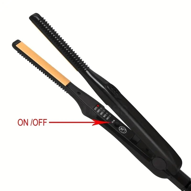 Pencil Flat Iron Mini pegla za kosu Keramičke ploče Pegla za bradu 3/10 inča Sitno pegla za kosu Alati za oblikovanje