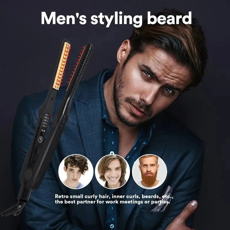 Pencil Flat Iron Mini pegla za kosu Keramičke ploče Pegla za bradu 3/10 inča Sitno pegla za kosu Alati za oblikovanje