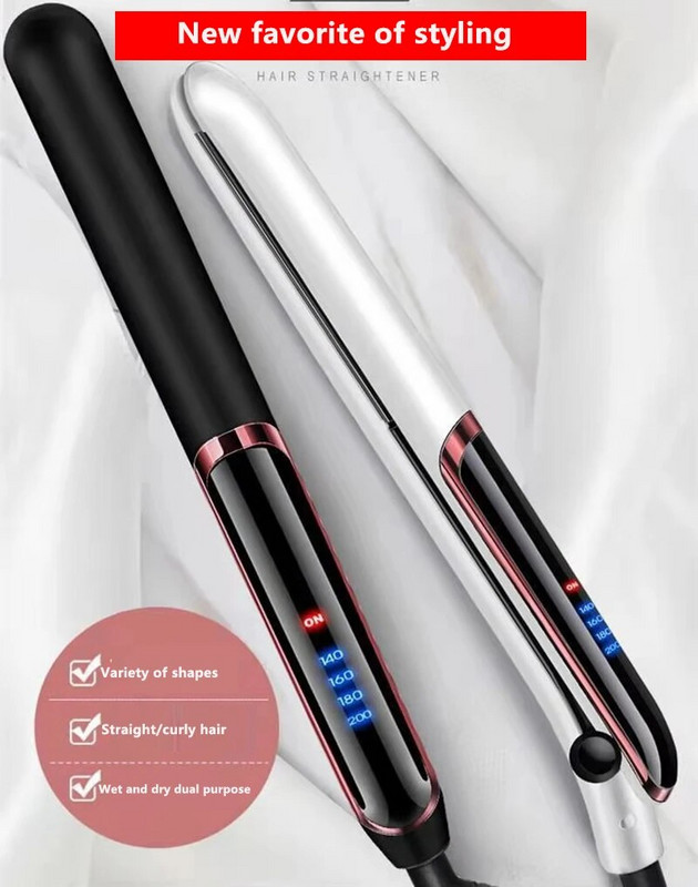 Novi uvijač za kosu Mini ravnalo za kosu Pegla Keramičko ravnanje Alati za oblikovanje Uvijač za kosu Ravna glačalo za bradu