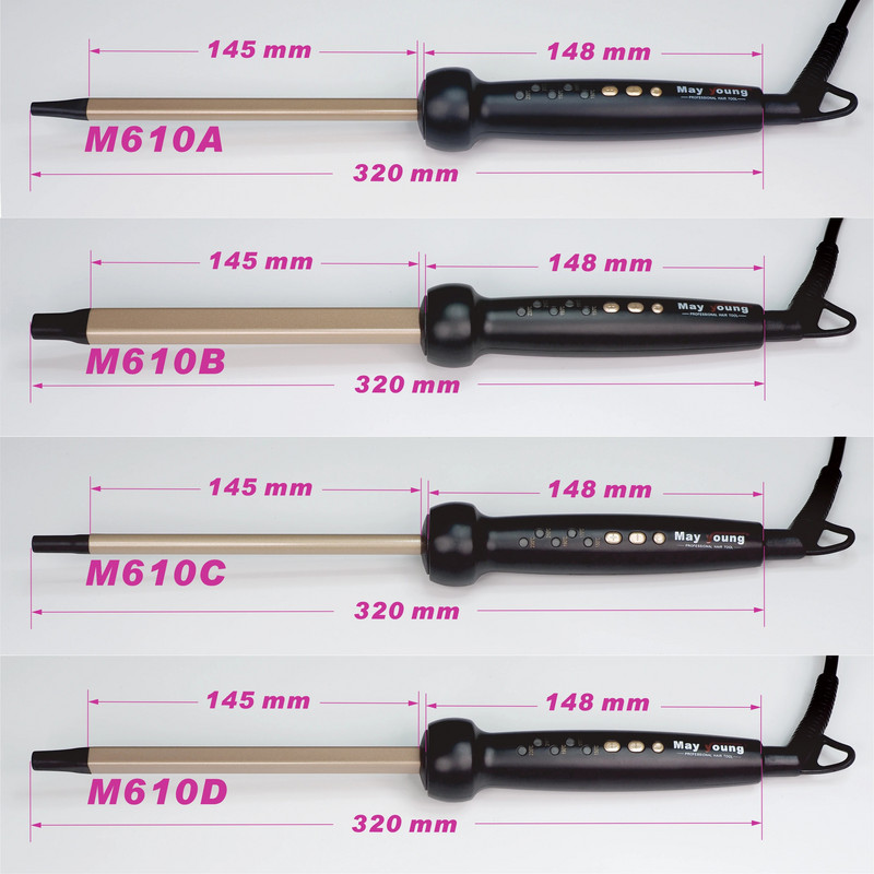 16mmx10mm Super Slim MCH Tight Curls Wand Ringlet Afro Copstick Curls