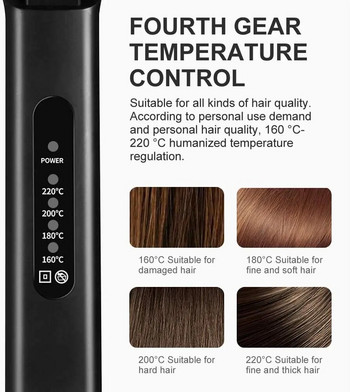 Ισιωτικό μαλλιών Ρύθμιση θερμοκρασίας τεσσάρων ταχυτήτων Κεραμική Τουρμαλίνη Ionic Flat Iron Professional Salon ισιωτικό μαλλιών ατμού