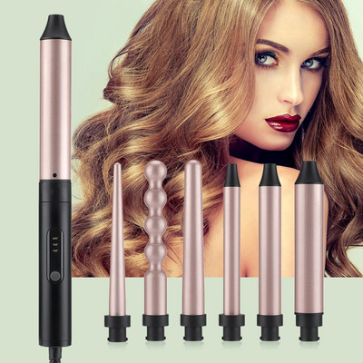 6 In 1 Professional Curling Iron Hair Styling Tool Set Household Roller Curls Wet Dry Dual Use Electric Curler Hair Styling Tool