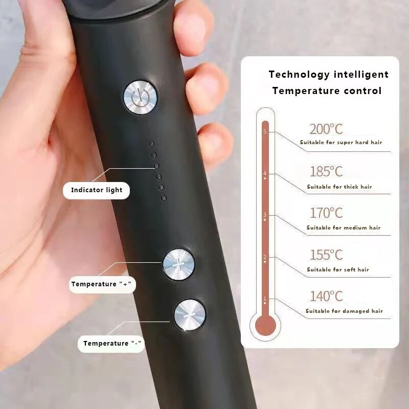 Nova pegla za kosu Vrući češalj Keramički uvijač za kosu protiv opekotina Više brzina Električni češalj za ravnanje Uvijač za kosu Četka za kosu