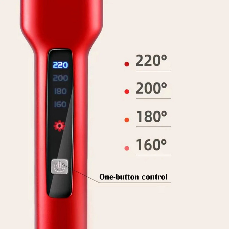 Profesionalna četka za ravnanje kose Titanium Flat Iron s LCD zaslonom Grijanje Uvijač za kosu Brzo ravnanje kose