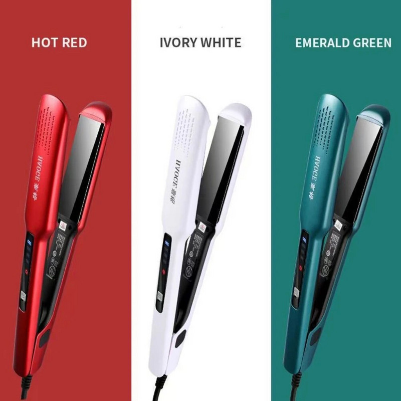 Profesionalna četka za ravnanje kose Titanium Flat Iron s LCD zaslonom Grijanje Uvijač za kosu Brzo ravnanje kose