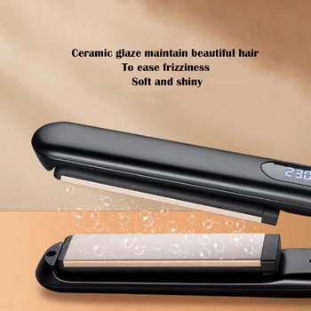 Ισιωτικό και ψαλιδάκι μαλλιών 2 σε 1 Κεραμικό επίπεδο σίδερο Hair Crimper Ισιωτικό για μπούκλες Σίδερο για μπούκλες Corrugation Hair Waver