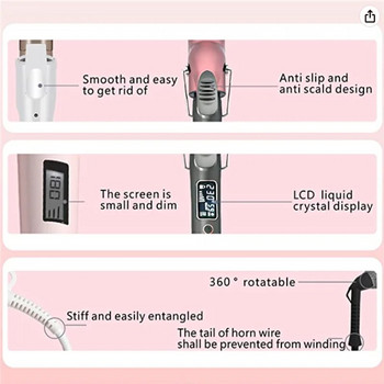 LCD Регулиране на температурата Керамична маша за коса Професионални маши Wand Wavers Roller Инструменти за оформяне на красотата
