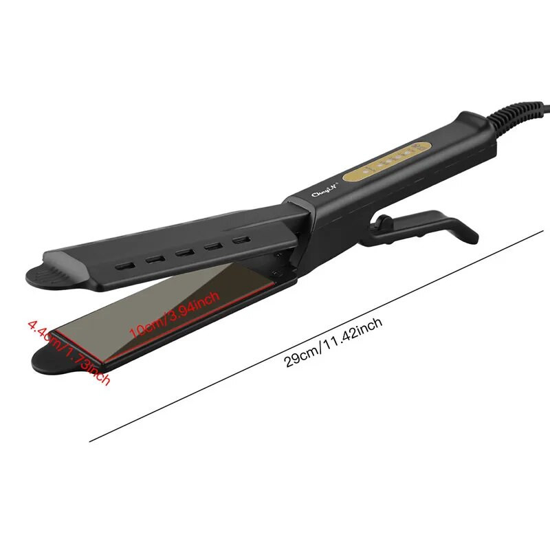 Pegla za kosu sa širokom pločom Profesionalna pegla za ravnanje od legure titana Podesiva temperatura s otvorom za ventilaciju