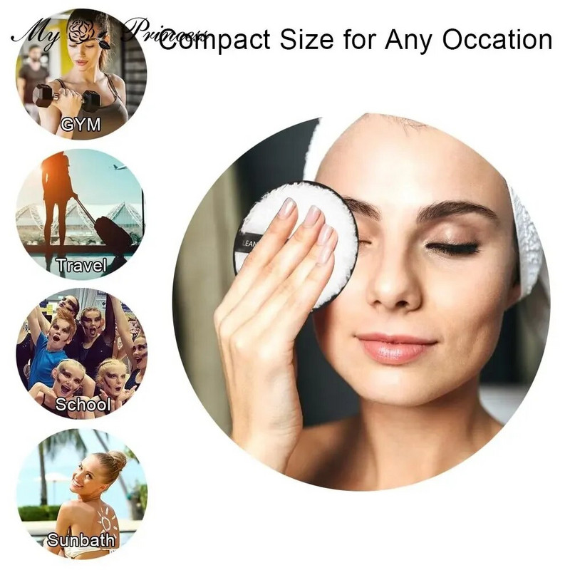 1 buc Tampoane demachiante Cosmetice Prosop de față reutilizabile Șervețele de machiaj Pânză Tampoane lavabile din bumbac Instrument de curățare pentru îngrijirea pielii