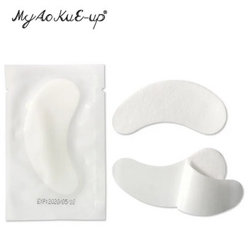 50 pairs Eye Patches Under Eye Pads Paper Gel Lash Pad Eye Sticker Tips Wraps Hydrogel Eyelash Extension Patch Patch Tool Makeup