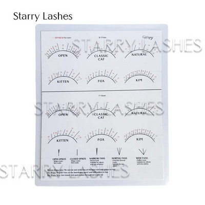 Kezdő szempillatérkép diagram Wispy Lashes gyakorlati diagram Szemforma szivacsok Újrafelhasználható szempillahosszabbítás gyakorlat szempillatérképezés