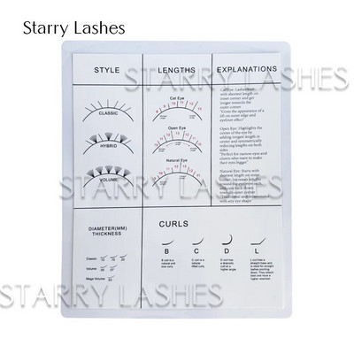 Kezdő szempillatérkép diagram Wispy Lashes gyakorlati diagram Szemforma szivacsok Újrafelhasználható szempillahosszabbítás gyakorlat szempillatérképezés