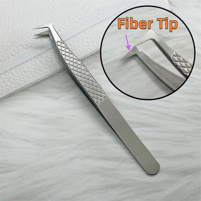Fiber Tip Dirbtinių blakstienų pincetai blakstienų priauginimui Clip Boot Volume Izoliacija Tikslios Nano Antakių Nagų Dailės Žnyplės Makiažo priemonės