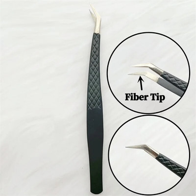 Fiber Tip Dirbtinių blakstienų pincetai blakstienų priauginimui Clip Boot Volume Izoliacija Tikslios Nano Antakių Nagų Dailės Žnyplės Makiažo priemonės