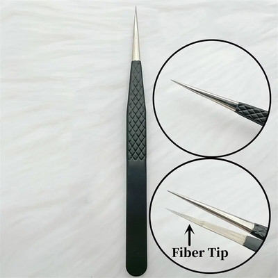 Fiber Tip Dirbtinių blakstienų pincetai blakstienų priauginimui Clip Boot Volume Izoliacija Tikslios Nano Antakių Nagų Dailės Žnyplės Makiažo priemonės