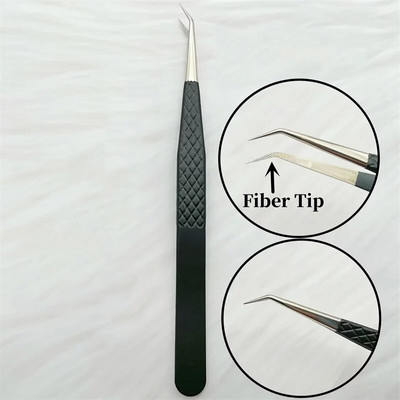 Fiber Tip Dirbtinių blakstienų pincetai blakstienų priauginimui Clip Boot Volume Izoliacija Tikslios Nano Antakių Nagų Dailės Žnyplės Makiažo priemonės