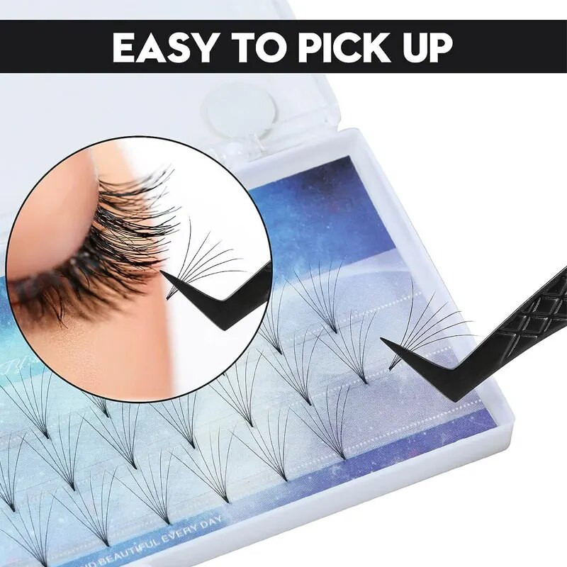 Fiber Tip Dirbtinių blakstienų pincetai blakstienų priauginimui Clip Boot Volume Izoliacija Tikslios Nano Antakių Nagų Dailės Žnyplės Makiažo priemonės