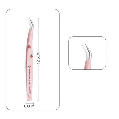 Izvrsna pinceta za trepavice Supertvrda pinceta od nehrđajućeg čelika Precizna antistatička pinceta Alat za šminkanje za produljenje trepavica