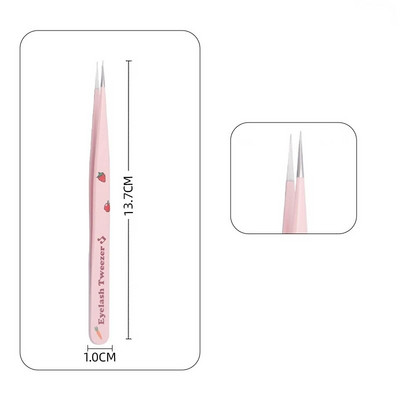 Izvrsna pinceta za trepavice Supertvrda pinceta od nehrđajućeg čelika Precizna antistatička pinceta Alat za šminkanje za produljenje trepavica