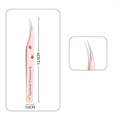 Izvrsna pinceta za trepavice Supertvrda pinceta od nehrđajućeg čelika Precizna antistatička pinceta Alat za šminkanje za produljenje trepavica