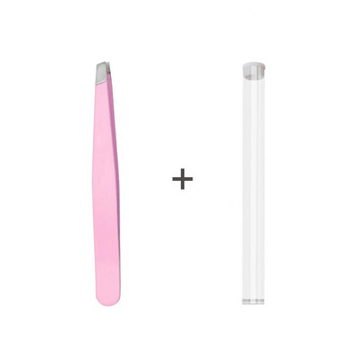 1PC pinceta za trepavice od nehrđajućeg čelika s kosim ravnim vrhom, višenamjenska kopča za uklanjanje dlačica s lica, pinceta za uklanjanje šminke, alat za uklanjanje šminke